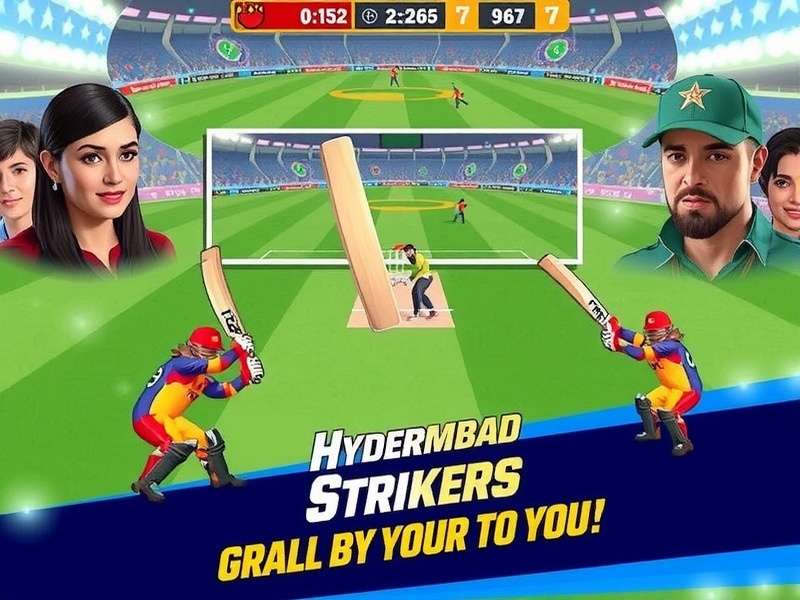 Intense cricket action in Hyderabad Strikers Hyderabad Strikers Gameplay Screenshot